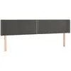 Image de vidaXL TÃªte de lit avec oreilles Gris foncÃ© 203x16x78/88 cm Velours