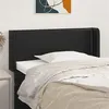 Image de vidaXL Tête de lit avec oreilles Noir 83x16x78/88 cm Similicuir