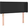 Image de vidaXL TÃªte de lit avec oreilles Noir 83x16x78/88 cm Similicuir