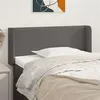 Image de vidaXL Tête de lit avec oreilles Gris 83x16x78/88 cm Similicuir