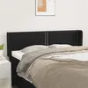 Image de vidaXL Tête de lit avec oreilles Noir 147x16x78/88 cm Similicuir