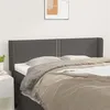 Image de vidaXL Tête de lit avec oreilles Gris 147x16x78/88 cm Similicuir3118722