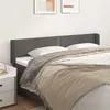 Image de vidaXL Tête de lit avec oreilles Gris 203x16x78/88 cm Similicuir