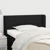 Image de vidaXL Tête de lit avec oreilles Noir 83x16x78/88 cm Tissu
