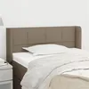 Image de vidaXL Tête de lit avec oreilles Taupe 93x16x78/88 cm Tissu
