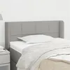 Image de vidaXL Tête de lit avec oreilles Gris clair 103x16x78/88 cm Tissu