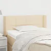 Image de vidaXL Tête de lit avec oreilles Crème 103x16x78/88 cm Tissu