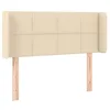 Image de vidaXL TÃªte de lit avec oreilles CrÃ¨me 103x16x78/88 cm Tissu