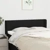 Image de vidaXL Tête de lit avec oreilles Noir 147x16x78/88 cm Tissu