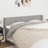 Image de vidaXL Tête de lit avec oreilles Gris clair 163x16x78/88 cm Tissu