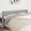 Image de vidaXL TÃªte de lit avec oreilles Gris clair 183x16x78/88 cm Tissu