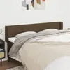 Image de vidaXL Tête de lit avec oreilles Marron Foncé 183x16x78/88 cm Tissu