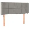 Image de vidaXL TÃªte de lit avec oreilles Gris clair 83x16x78/88 cm Velours
