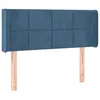 Image de vidaXL TÃªte de lit avec oreilles Bleu FoncÃ© 83x16x78/88 cm Velours