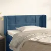 Image de vidaXL Tête de lit avec oreilles Bleu foncé 93x16x78/88 cm Velours