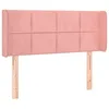 Image de vidaXL TÃªte de lit avec oreilles Rose 93x16x78/88 cm Velours