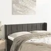 Image de vidaXL Tête de lit avec oreilles Gris foncé 147x16x78/88 cm Velours