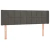 Image de vidaXL TÃªte de lit avec oreilles Gris foncÃ© 147x16x78/88 cm Velours