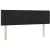 Image de vidaXL TÃªte de lit avec oreilles Noir 147x16x78/88 cm Velours
