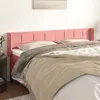 Image de vidaXL Tête de lit avec oreilles Rose 183x16x78/88 cm Velours