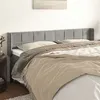 Image de vidaXL Tête de lit avec oreilles Gris clair 203x16x78/88 cm Velours