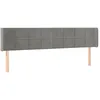 Image de vidaXL TÃªte de lit avec oreilles Gris clair 203x16x78/88 cm Velours