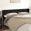 Image de vidaXL Tête de lit avec oreilles Noir 203x16x78/88 cm Velours