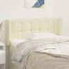 Image de vidaXL Tête de lit avec oreilles Crème 103x16x78/88 cm Similicuir