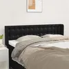 Image de vidaXL Tête de lit avec oreilles Noir 147x16x78/88 cm Similicuir3118858