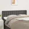 Image de vidaXL Tête de lit avec oreilles Gris 147x16x78/88 cm Similicuir
