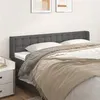 Image de vidaXL Tête de lit avec oreilles Gris 203x16x78/88 cm Similicuir