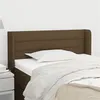 Image de vidaXL Tête de lit avec oreilles Marron Foncé 83x16x78/88 cm Tissu3118885