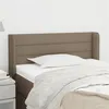 Image de vidaXL Tête de lit avec oreilles Taupe 83x16x78/88 cm Tissu