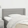 Image de vidaXL Tête de lit avec oreilles Gris clair 93x16x78/88 cm Tissu