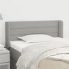 Image de vidaXL Tête de lit avec oreilles Gris clair 103x16x78/88 cm Tissu3118898