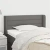 Image de vidaXL Tête de lit avec oreilles Gris foncé 103x16x78/88 cm Tissu