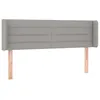 Image de vidaXL TÃªte de lit avec oreilles Gris clair 147x16x78/88 cm Tissu