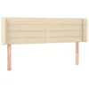 Image de vidaXL TÃªte de lit avec oreilles CrÃ¨me 147x16x78/88 cm Tissu
