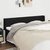 Image de vidaXL Tête de lit avec oreilles Noir 163x16x78/88 cm Tissu3118916