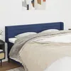 Image de vidaXL Tête de lit avec oreilles Bleu 163x16x78/88 cm Tissu