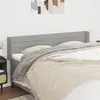 Image de vidaXL Tête de lit avec oreilles Gris clair 183x16x78/88 cm Tissu