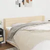 Image de vidaXL Tête de lit avec oreilles Crème 183x16x78/88 cm Tissu