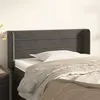 Image de vidaXL Tête de lit avec oreilles Gris foncé 93x16x78/88 cm Velours