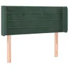 Image de vidaXL TÃªte de lit avec oreilles Vert foncÃ© 93x16x78/88 cm Velours