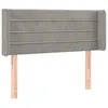 Image de vidaXL TÃªte de lit avec oreilles Gris clair 103x16x78/88 cm Velours