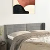 Image de vidaXL Tête de lit avec oreilles Gris clair 147x16x78/88 cm Velours3118956
