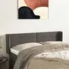Image de vidaXL Tête de lit avec oreilles Gris foncé 147x16x78/88 cm Velours