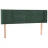 Image de vidaXL TÃªte de lit avec oreilles Vert foncÃ© 147x16x78/88 cm Velours