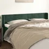 Image de vidaXL Tête de lit avec oreilles Vert foncé 183x16x78/88 cm Velours