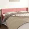 Image de vidaXL Tête de lit avec oreilles Rose 183x16x78/88 cm Velours